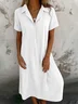 Casual Plain Dress With No