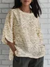 Crew Neck 3D Printing Vintage T-Shirt