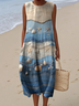 Cotton Crew Neck Casual Regular Fit Dress With No