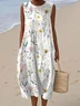Simple Floral Dress With No