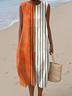 Crew Neck Geometric Casual Regular Fit Dress With No