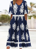 Women's H-Line V Neck Daily Going Out Casual Printing Floral Summer Ankle Pants Jumpsuit Romper