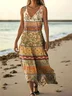 Ethnic Cotton Casual Dress With No