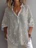 Women's Floral Print Casual Button-Down Shirt