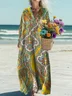 Women's Flowers Art Print Casual Dress