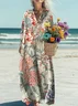Women's Flowers Art Print Casual Dress