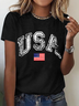 Old American Flag Cotton T-Shirt