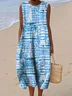 Cotton Casual Dress With No