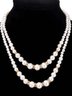 Fashion Imitation Pearl Beaded Necklace Temperament Diamond Double Layer Pearl Sweater Long Chain Necklace