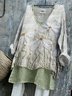 V Neck Regular Fit Casual Cotton Shirt