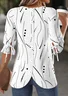 Abstract Polka Dots Regular Fit Casual Crew Neck Casual Shirt