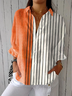 Casual Striped Cotton Shirt