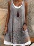 Casual Crew Neck Regular Fit Floral Dress
