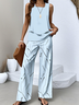 Women Abstract polka dots Casual Summer Polyester Natural No Elasticity Daily Regular Fit No Two-Piece Sets