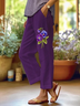 Women's Alzheimer's Floral Print Casual Pants