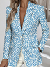 Geometric Simple Lapel Collar Regular Fit Blazer