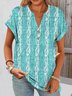Cotton Casual Floral Regular Fit T-Shirt
