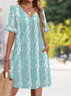 Cotton Casual Dress With No