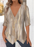 Women's Elegant V-Neck Pointed Hem Top