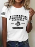 Women's Retro Alligator Alcatraz Funny Florida Everglades Dark Humor Short Sleeve Tee