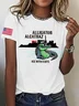 Women's Alligator Alcatraz Florida Everglades Dark Humor Printed T-shirt