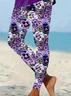 Floral Casual Tight Printing Leggings