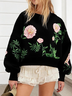 Cotton Regular Fit Boho Sweatshirt