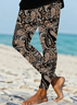 Casual Jersey Printing Paisley Leggings