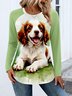 Regular Fit Animal Crew Neck Casual T-Shirt