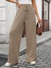 Regular Fit Cotton Casual Plain Pants