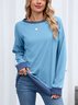 Color Block Regular Fit Crew Neck Casual Sweatshirt