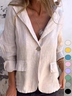 Elegant Regular Fit Cotton Stand Collar Blazer