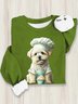 Loose Casual Dog Sweatshirt