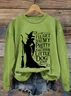 Halloween Round Neck Long Sleeve Casual Sweatshirt