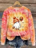 Halloween Round Neck Long Sleeve Casual Sweatshirt