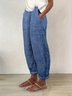Women's Spring and Summer Loose Casual Lace-up Trousers