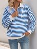 V Neck Casual Sweatshirt