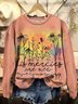 Casual Plants Crew Neck Regular Fit Sweatshirt