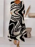 Women's Geometric Stripe Pattern Maxi Dress Stylish Modern Everyday Beach Weekend