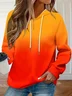 Women's Gradient Print Casual Long Sleeve Hooded Sweatshirt
