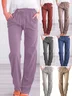 Cotton Regular Fit Casual Plain Pants
