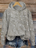 Women's Floral Abstract Print Casual Long Sleeve Hoodie