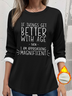 Women's Thickened Pullover Casual Comfort Long Sleeve Round Neck Regular Top