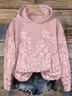Women's Floral Print Casual Long Sleeve Hoodie
