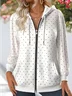 Women's Polka Dot Hooded Jacket Casual Comfort Regular Sweatshirt