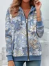 Women's Paisley Pattern Hooded Jacket Casual Comfort Regular Sweatshirt