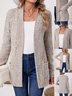 Basic Loose Autumn And Winter New Solid Color Cashmere Long-sleeved Bottoming Cardigan Knitted Cardigan