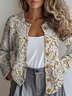 Women's Lace Floral Pattern Casual Long Sleeve Cardigan Regular Autumn and Winter Tops