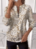 Women's Lace Floral Pattern Long Sleeve Front Center Zipper Casual Sweatshirt Regular Top