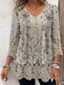 Casual Cotton Floral T-Shirt